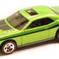 Hot Wheels 2009 - Collector # 086/190 - Muscle Mania 10/10 - '08 Dodge Challenger SRT8 - Green - Redline Tires - Walmart Exclusive - USA Card