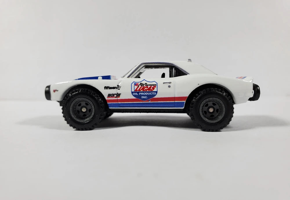 Hot Wheels 2020 - Premium / Car Culture / Wild Terrain # 3/5 - '67 Off Road Camaro - White / Lucas Oil - Metal/Metal & Real Riders
