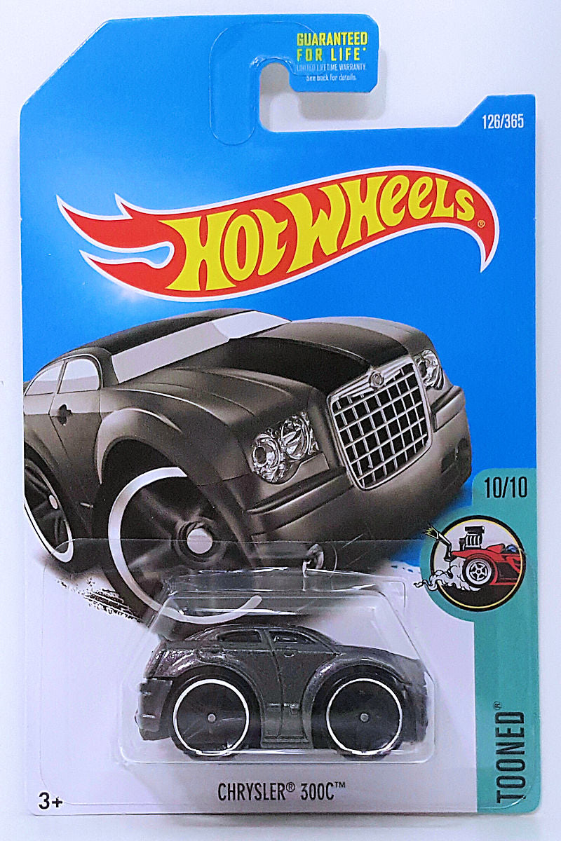 Hot Wheels 2017 - Collector # 126/365 - Tooned 10/10 - Chrysler 300C - Metalflake Dark Gray - USA Card