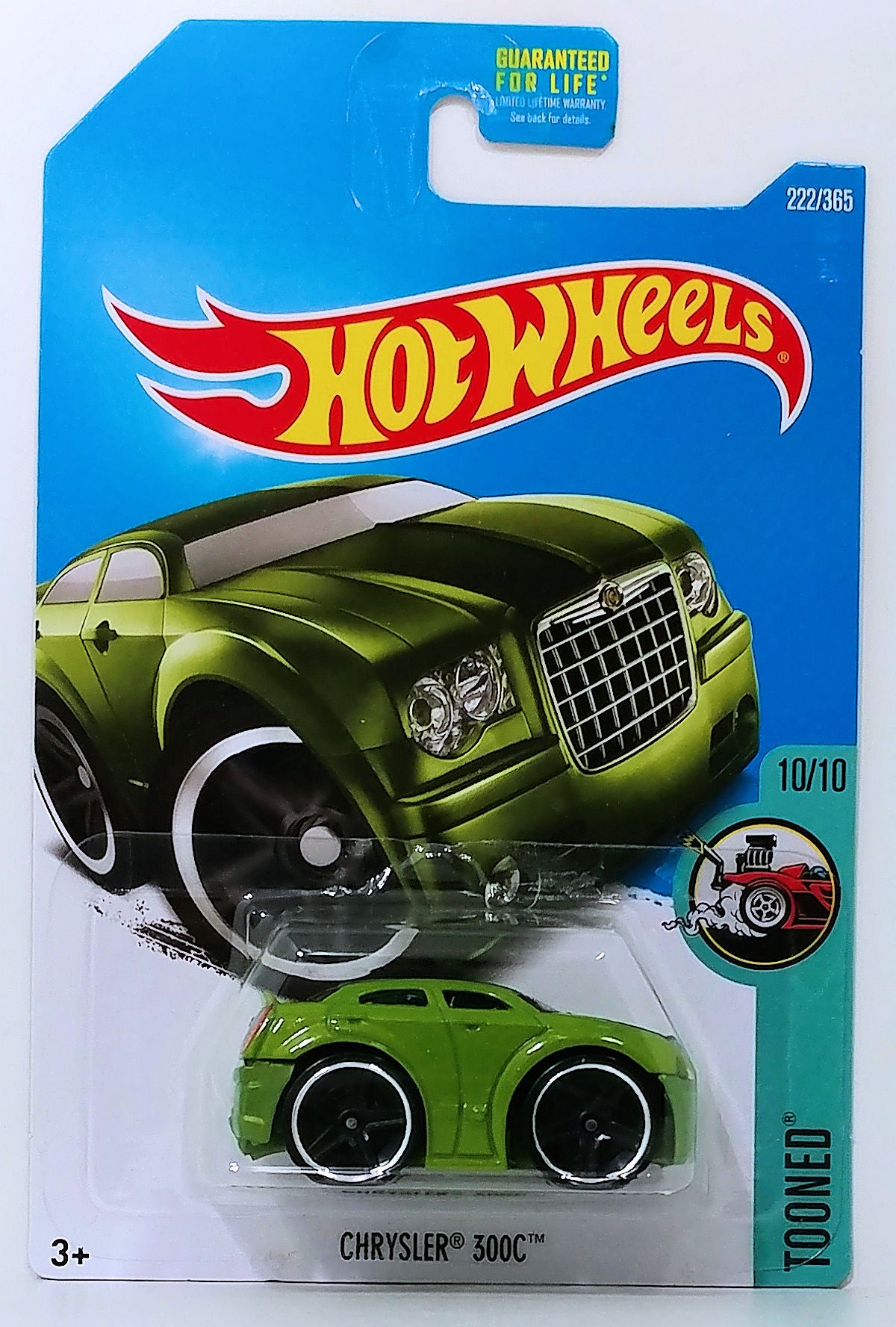 Hot Wheels 2017 - Collector # 222/365 - Tooned 10/10 - Chrysler 300C - Metalflake Green - USA Card