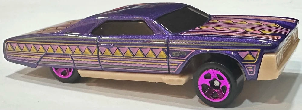 Hot Wheels 2025 - Collector # 223/250 - Celebration Racers 7/10 - Layin' Lowrider - Purple Metalflake - USA Card