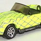 Hot Wheels 1995 - Collector # 305 - Roarin' Rods Series 3/4 - Cobra - Fluorescent Yellow - Opening Hood - USA 'NEW LOOK' Card