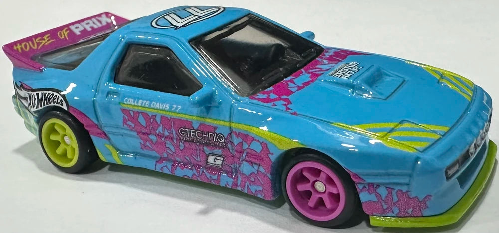 Hot Wheels 2025 - Premium / Car Culture / Silhouettes 4/5 - Mazda RX7 FC Pandem - Sky Blue - Metal/Metal & Real Riders