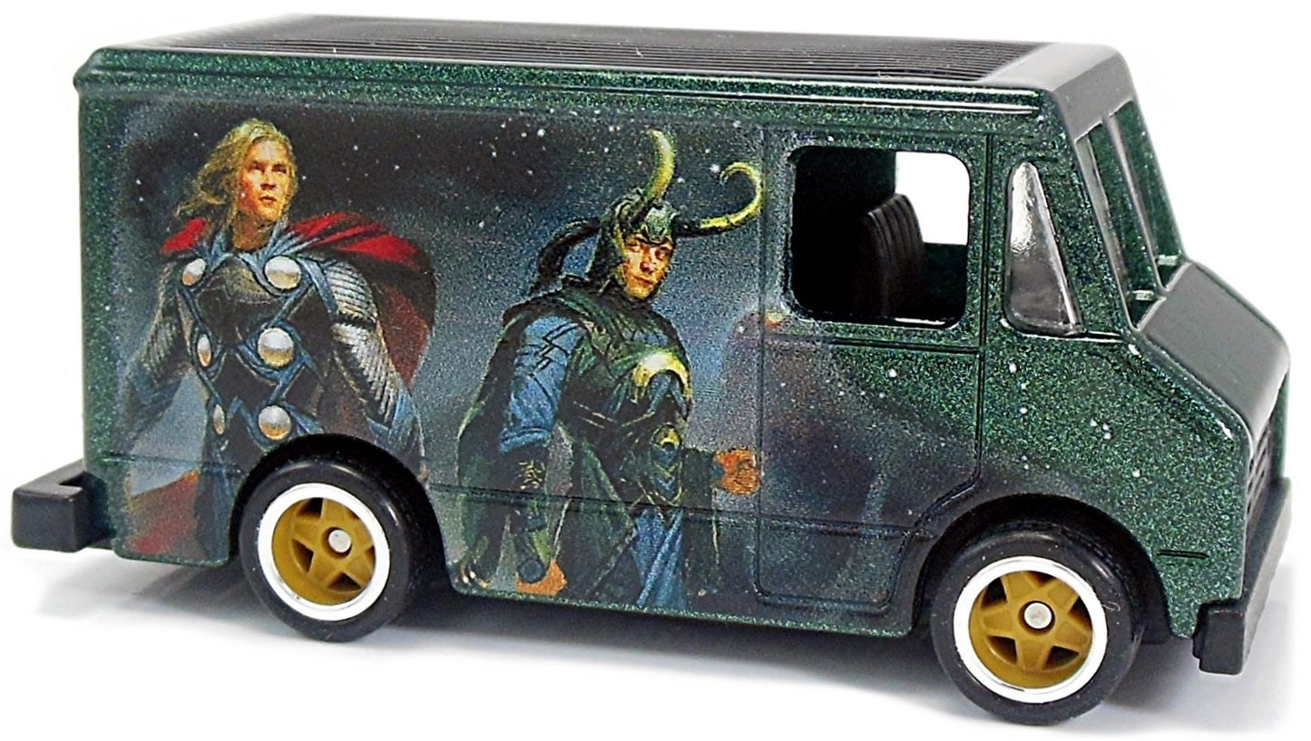 Hot Wheels 2018 - Premium / Pop Culture / Marvel Studios 2/5 - Combat Medic - Metalflake Green / Thor & Loki - Metal/Metal & Real Riders