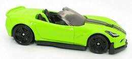Hot Wheels 2023 - Collector # 034/250 - HW Roadsters 04/10 - Corvette C7 Z06 Convertible - Lime Green - Dollar General Exclusive - USA