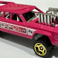 Hot Wheels 2025 - Collector # 091/250 - HW Reverse Rake 1/5 - Cruise Bruiser - Deep Pink with Mooneyes & other Racing Decals - USA Card