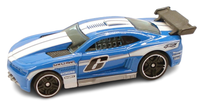 Hot Wheels 2011 - Collector # 005/244 - New Models 05/50 - Custom '11 Camaro - Blue - '6' / White Stripes - USA Card