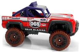 Hot Wheels 2022 - Collector # 074/250 - Baja Blazers 8/10 - Custom Ford Bronco - Red / #088 - USA Card