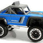 Hot Wheels 2021 - Collector # 163/250 - Then And Now # 6/10 - Custom Ford Bronco - Blue - BLOR Wheels - Black Interior - Chrome Plastic Base - USA Card