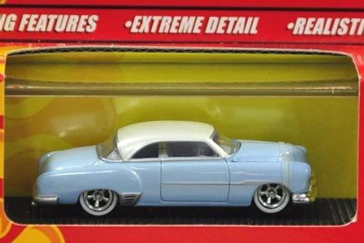 Hot Wheels 2008 - 100% Collectible / 40th Anniversary - Custom '52 Chevy - Light Blue with a White Roof - Rubber Tires - Opening Hood - Extreme Detail - Acrylic Display Box