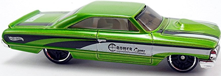 Hot Wheels 2014 - Collector # 250/250 - HW Workshop / Performance - Custom '64 Galaxie 500 - Metallic Green / Crower Cams - NO Roll Bar - USA 'Showdown' Card