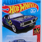 Hot Wheels 2018 - Collector # 128/365 - HW Flames 5/10 - Custom '67 Pontiac Firebird - Blue - USA 50th Card - ERROR: Misaligned Tampo