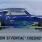 Hot Wheels 2018 - Collector # 128/365 - HW Flames 5/10 - Custom '67 Pontiac Firebird - Blue - USA 50th Card - ERROR: Misaligned Tampo