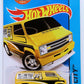 Hot Wheels 2015 - Collector # 020/250 - HW City / HW Performance - Custom '77 Dodge Van - Yellow / Mooneyes - M5 Wheels - USA Card with 'Team Hot Wheels Win' Promo