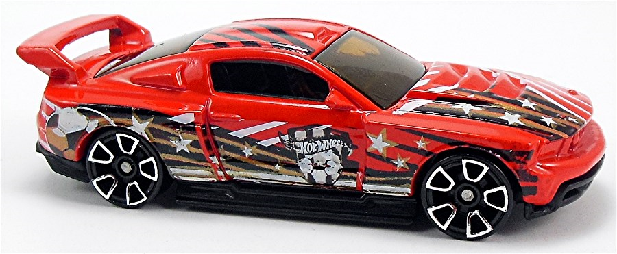 Hot Wheels 2014 - Collector # 018/250 - HW City / HW Goal - Custom '12 Ford Mustang - Red - USA 'WIN' Card