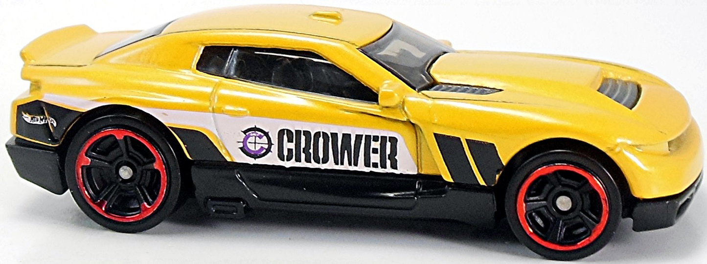 Hot Wheels 2015 - Collector # 014/250 - HW City / HW Performance / New Models - D-Muscle - Yellow / Crower - USA 'Showdown' Card