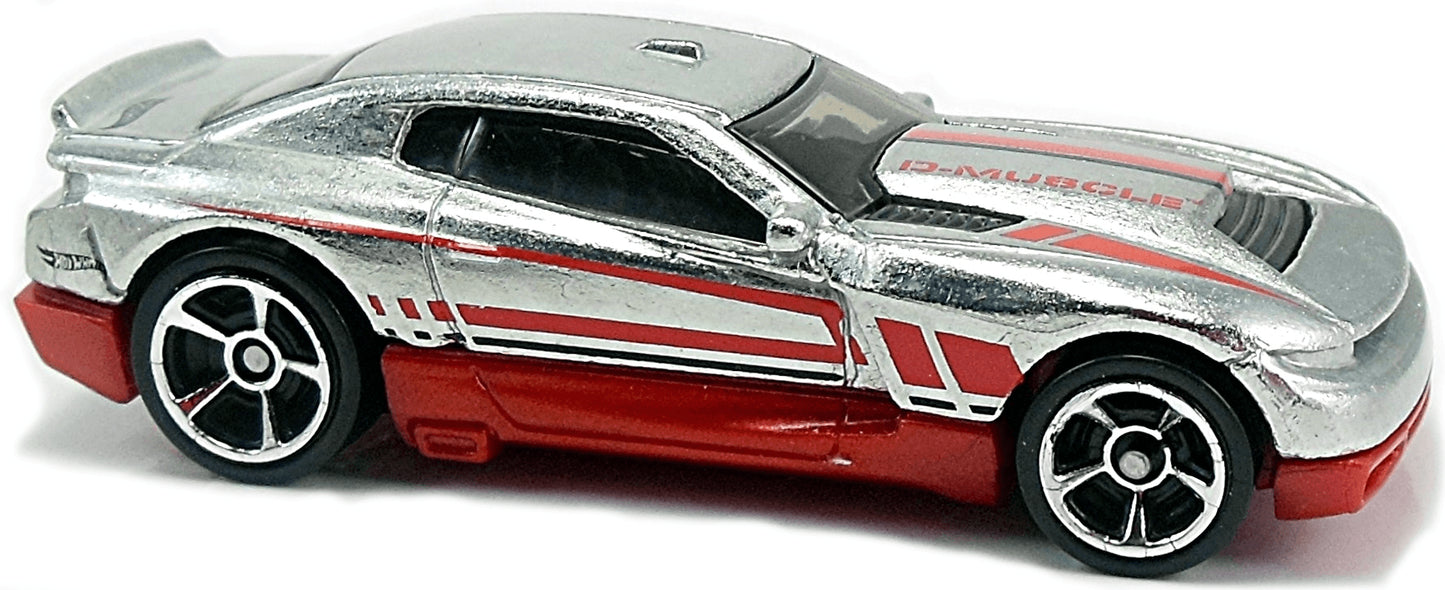 Hot Wheels 2017 - Collector # ---/365 - Muscle Mania 10/10 - ZAMAC 015 - D-Muscle - ZAMAC - Walmart Exclusive - USA Card