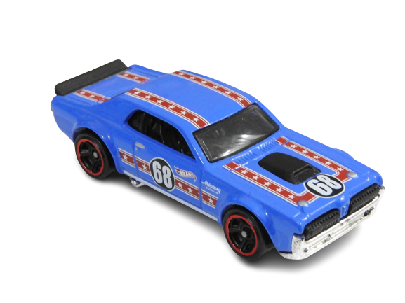 Hot Wheels 2023 - Theme / American Steel Series 3/8 - 1968 Mercury Cougar - Blue - Walmart Exclusive - Theme Blister CardHot Wheels 2023 - Theme / American Steel Series 3/8 - 1968 Mercury Cougar - Blue - Walmart Exclusive