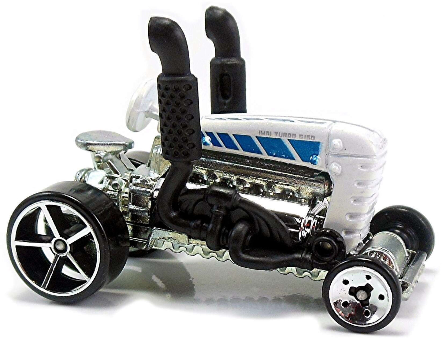 Hot Wheels 2008 - Collector # 006/196 - New Models 6/40 - Dragter (Tractor) - White - Large OH5Sp Rear Wheels - USA Card (Copy)