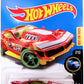 Hot Wheels 2017 - Collector # 321/365 - X-Raycers 7/10 - Drift Rod - Transparent Red Body / Yellow Metal Base - USA Card