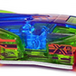 Hot Wheels 2018 - Collector # 281/365 - X-Raycers 9/10 - New Models - Electrack - Transparent Blue & Green - International Card