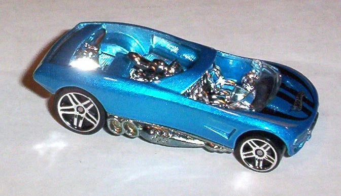 Hot Wheels 2005 - Collector # 008/183 - First Editions / Realistix 8/20 - Pocket Bikester - Metallic Blue - PR5 Wheels - USA '05 Card