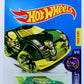 Hot Wheels 2017 - Collector # 346/365 - HW Glow Wheels 6/10 - Fast 4WD - Metalflake Green - International Card