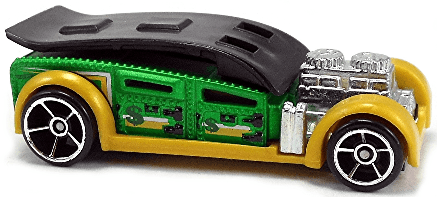 Hot Wheels 2016 - Collector # 034/250 - HW Tool-in-1 4/5 - Fast Cash - Green / Gold Fenders / Black Clip - USA Card