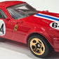 Hot Wheels 2025 - Collector # 222/250 - Race Day 10/10 - Ferrari 365 GTB4 Competizione - Red / #64 - Orange Chrome 5 Spokes - USA 'Prancing Horse' Card