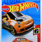 Hot Wheels 2018 - Collector # NONE - HW Daredevils 2/5 - Fiat 500 - Dark Orange - International Card