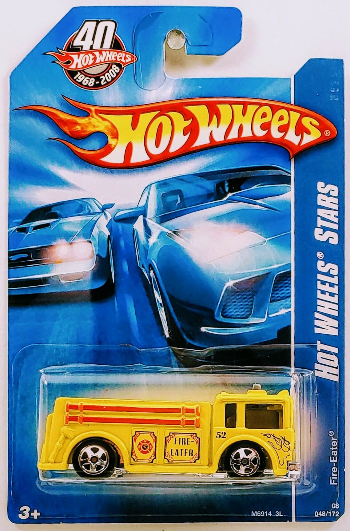 Hot Wheels 2008 - Collector # 048/172 - Hot Wheels Stars - Fire-Eater (Fire Engine, Pumper) - Yellow - IC