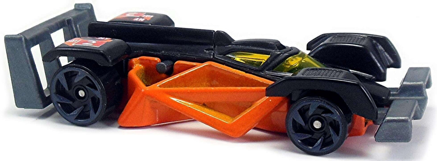 Hot Wheels 2017 - Collector # 014/365 - Legends of Speed 6/10 - New Models - Flash Drive - Black & Orange - USA 'Month' Card a Walmart Exclusive