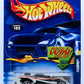 Hot Wheels 2002 - Collector # 195/240 - Flashfire - White - Y5 Wheels - USA Race & Win Card