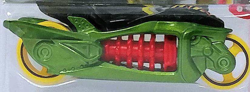 Hot Wheels 2017 - Collector # 279/365 - HW Daredevils 6/10 - Fly-By (Jet Motorcycle) - Green - USA Card