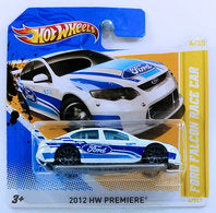 Hot Wheels 2012 - Collector # 004/247 - HW Premiere 4/50 - Ford Falcon Race Car - White - SC