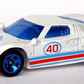 Hot Wheels 2008 - Collector # 095/172 - Hot Wheels Stars 19/24 - Ford GT40 - Pearl White with Blue / White / Red Stripes on Hood "40" - IC