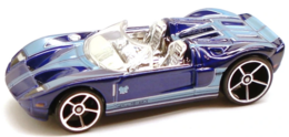 Hot Wheels 2010 - Collector # 051/240 - Treasure Hunts 7/12 - Ford GTX1 - Blue - OH5SP Wheels - USA Card
