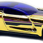 Hot Wheels 2017 - Collector # 341/365 - Super Chromes 3/10 - Gazella GT - Gold Chrome Body / Purple Window - International Card