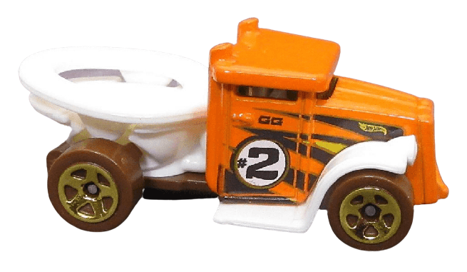 Hot Wheels 2023 Collector 048 250 Experimortors 03 05 Gotta Go Orange 2 5 Spoke SPECIAL FEATURE Back Lid Up Down Movement USA