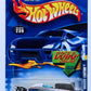 Hot Wheels 2002 - Collector # 239/240 - Greased Lightnin' - Silver - Malaysia - USA 'Race & Win' Card