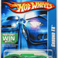 Hot Wheels 2006 - Collector # 203/223 - Ground FX - Green - USA '07 Instant Win' Card