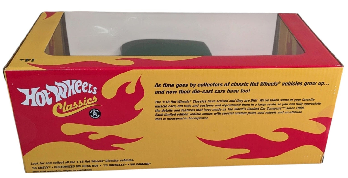 Hot Wheels 2005 Classics 1/18 Scale - '55 Chevy (Pro Street) Spectraflame Green - Limited Edition