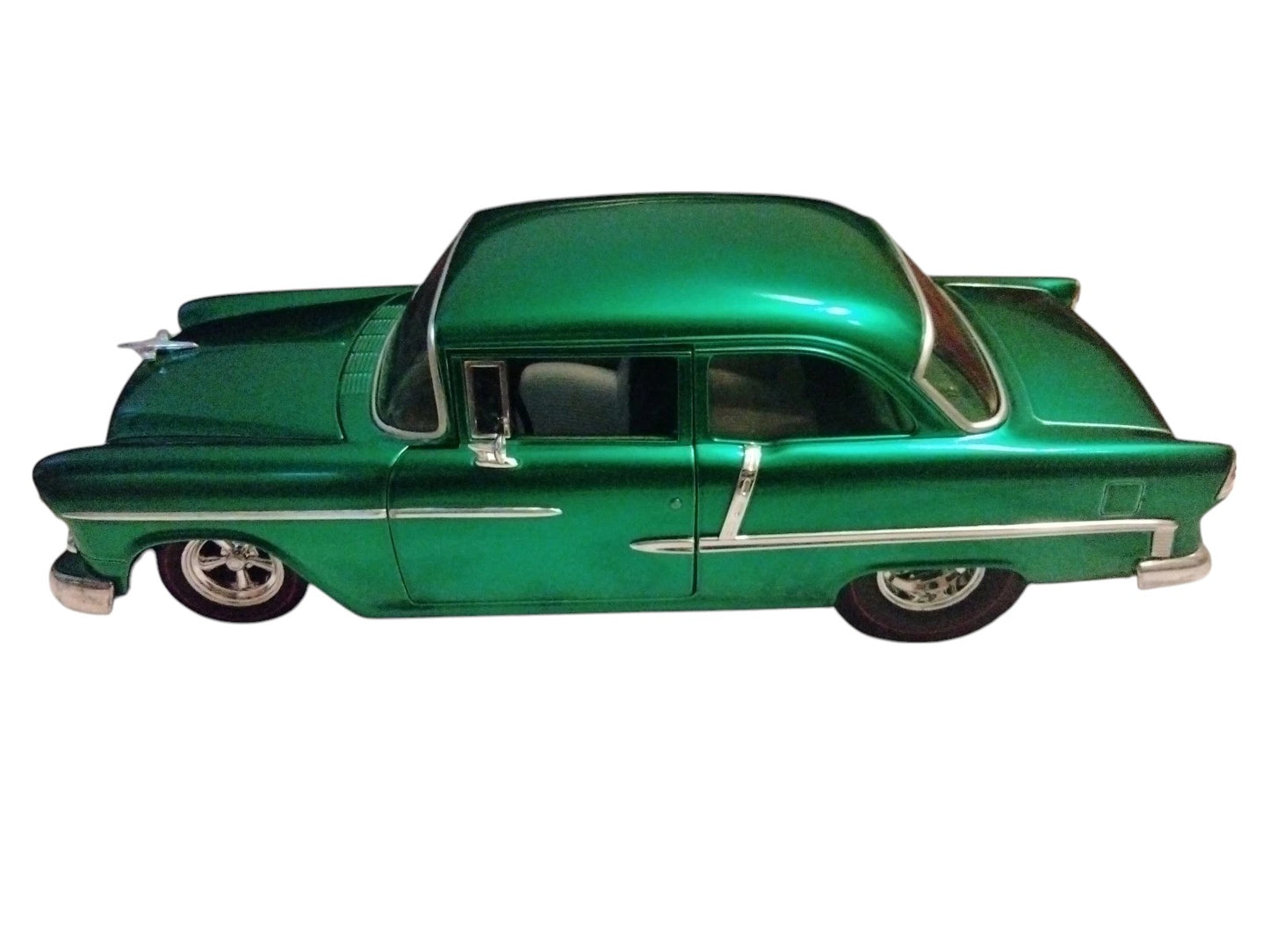 Hot Wheels 2005 Classics 1/18 Scale - '55 Chevy (Pro Street) Spectraflame Green - Limited Edition