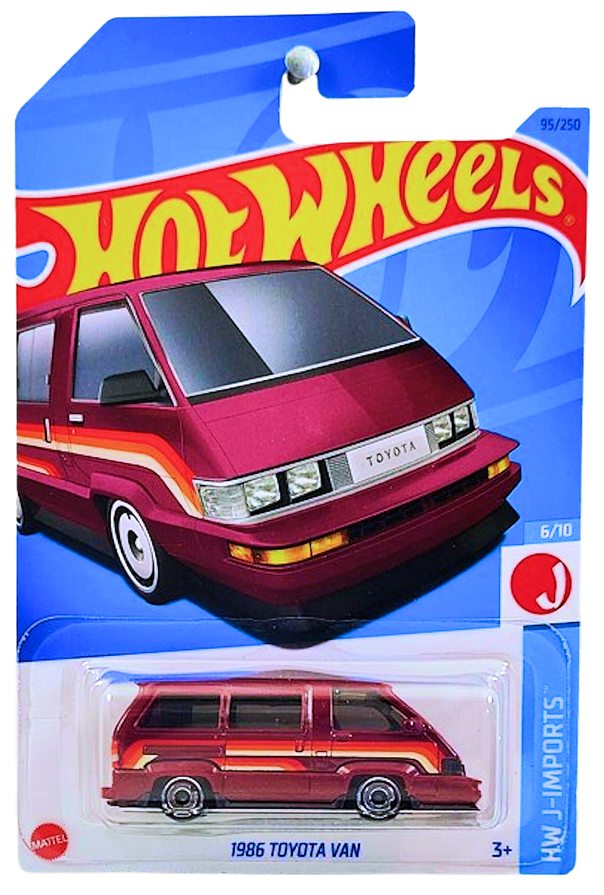 Hot Wheels 2023 - Collector # 095/250 - HW J-Imports 06/10 - 1986 Toyota Van - Maroon - IC