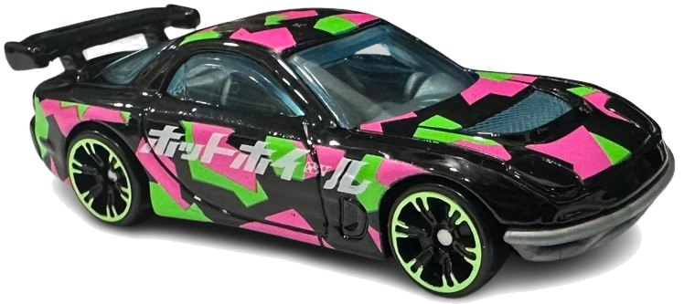 Hot Wheels 2024 Mix 1 Neon Speeders 4 8 95 Mazda RX 7 Drift B KMJ Diecast II