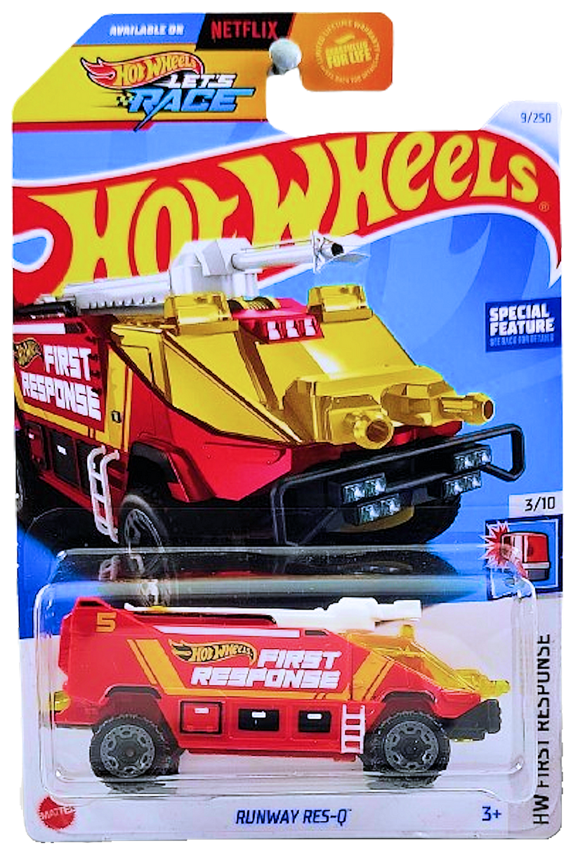 Hot Wheels DieCast Runway Res-Q - HW First Response 3/10 (sellado De Fábrica 2024) 9/250