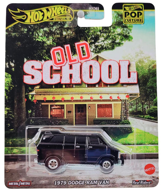 Hot Wheels 2025 - Premium / Pop Culture / Old School - 1979 Dodge Ram Van - Black - Metal/Metal & Real Riders - NEW Casting!