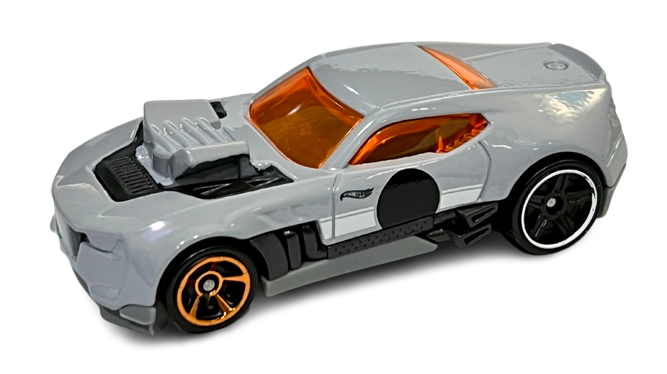 Hot Wheels 2023 Collector 073 250 Muscle Mania 01 10 Twinduction Gray White Stripe Black Circle Best for Track USA