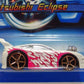 Hot Wheels 2005 - Collector # 174/183 - Mitsubishi Eclipse (Tooned) - White / Flames - FTE Wheels - USA FTE '06 Card