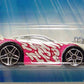 Hot Wheels 2005 - Collector # 174/183 - Mitsubishi Eclipse (Tooned) - White / Flames - PR5 Wheels - USA '05 Card